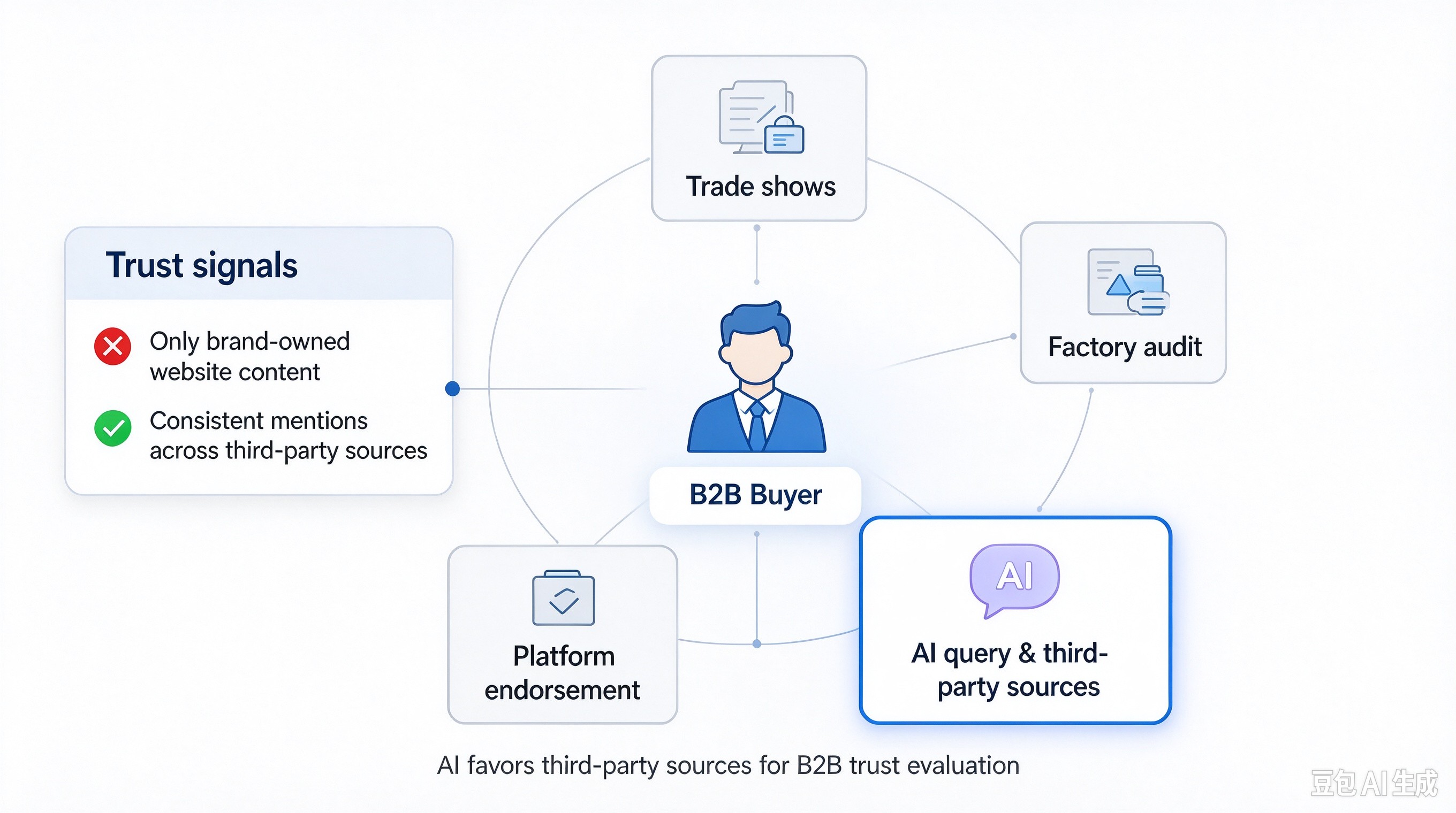 Al favors third-party sources for B2B trust evaluation.jpg