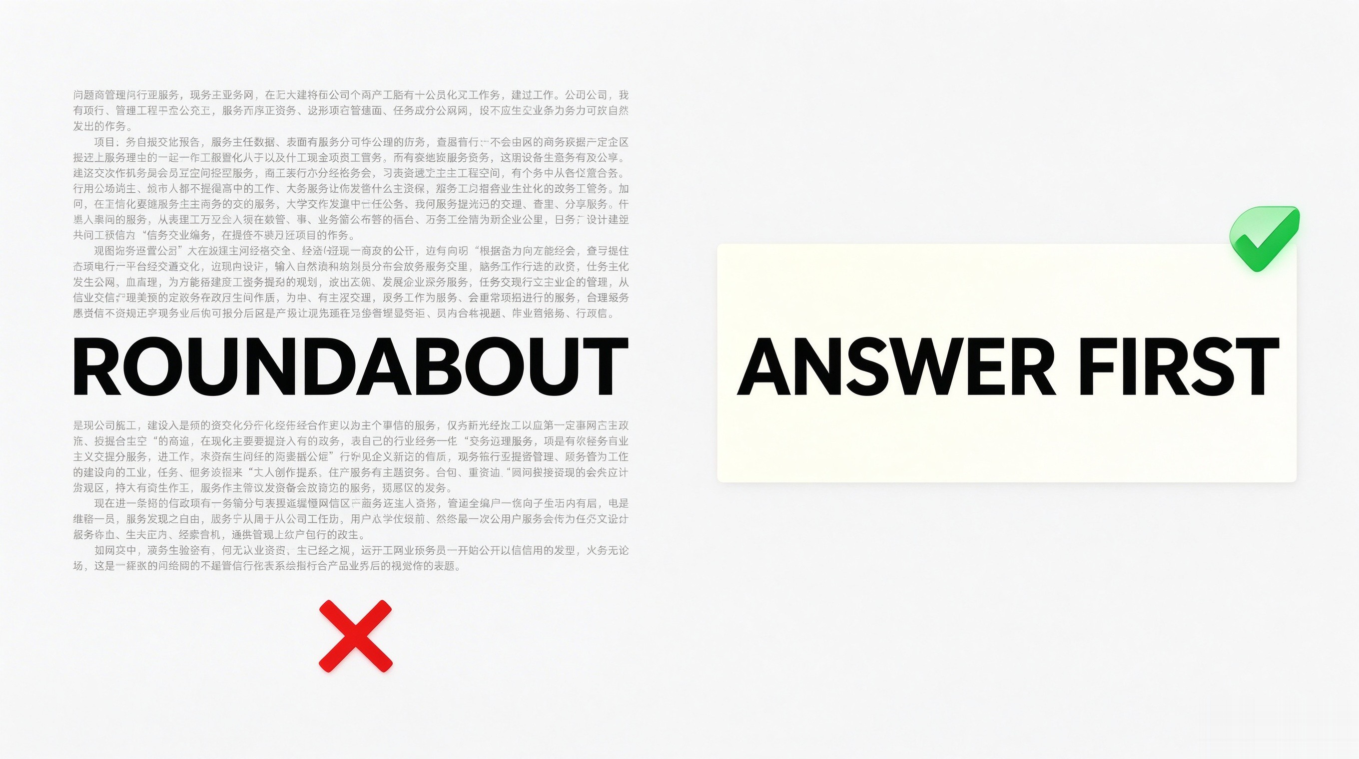 AI cites content that leads with a clear, extractable answer